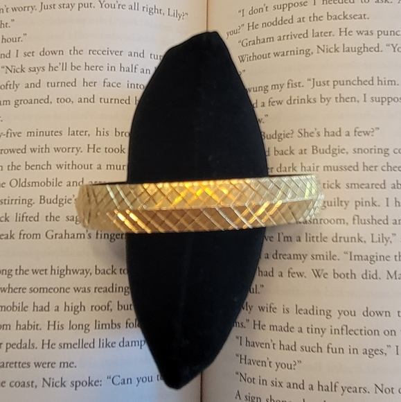Monet Chunky Goldtone Bangle Diamond Cut Bracelet